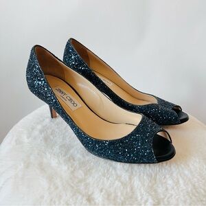 Jimmy Choo open toe glitter shoe size 37